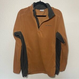 COLUMBIA | Mens Brown Long Sleeve Lightweight Quarter Zip Size Large